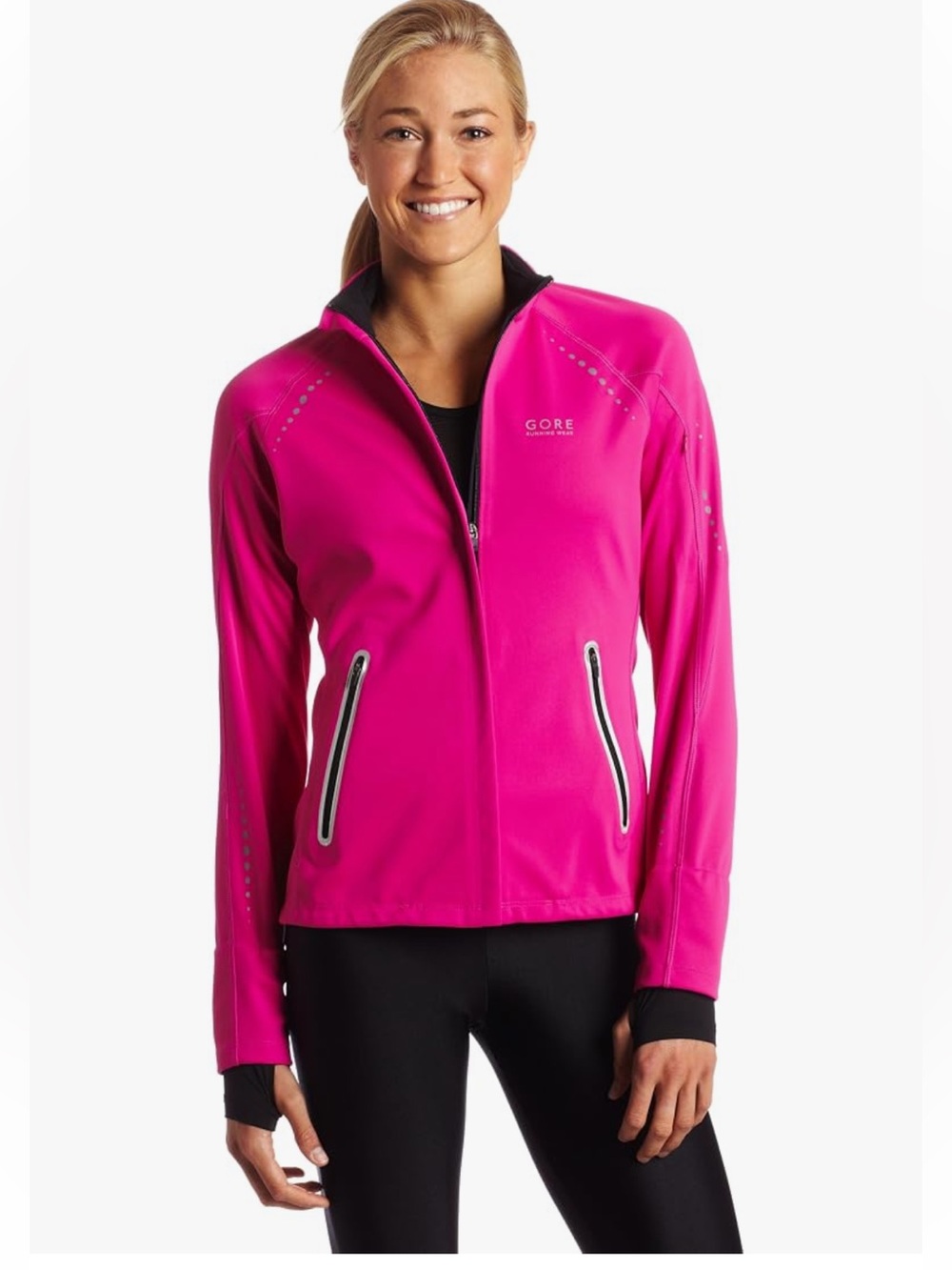 GORE RUNNING WEAR Women's Mythos Windstopper Soft Shell Jacket, Fuchsia small